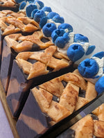 Blueberry Cobbler (Candied Blueberry, Pie Crust, Vanilla Cream)
